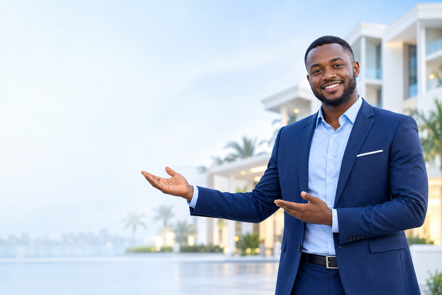 Hotel professional presenting the Venus referral program